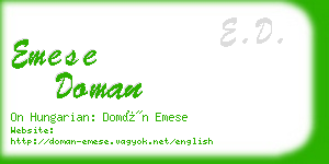 emese doman business card